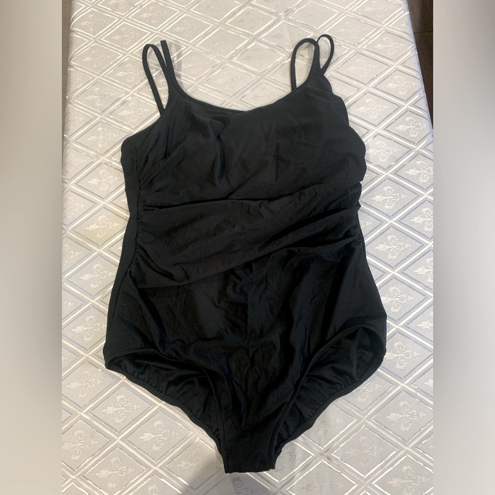 Elegant Black One-Piece Swimsuit